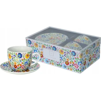 2 x Šálek S Podšálkem na kávu 250 ml, kávová sada, porcelán Livello