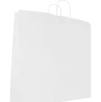 Nákupní taška Papírová taška 54 x 15 x 46 cm, 50 ks bílá AWIH