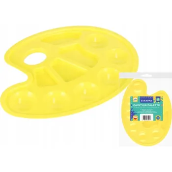 Výtvarná barva Paleta na barvy oválná pastelově žlutá STARPAK 540852