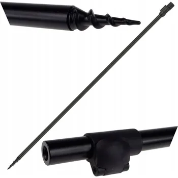 Bezpečnostní kamera Teleskopická rybářská podpěra se závitem, černá ocelová, 60-110 cm, kaprová