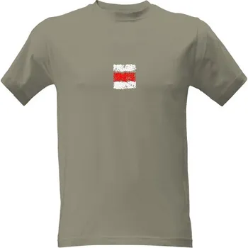 Tričko s potiskem Turistická značka červená pánské