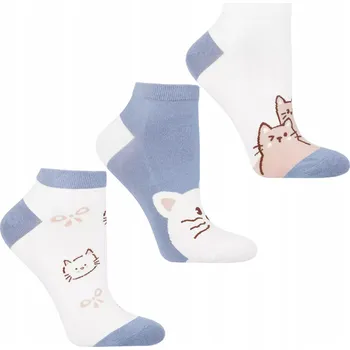 Dámské ponožky 3x Bavlněné Ponožky Dámské KOTNÍKOVÉ PONOŽKY Ponožky páry MORAJ vel. 38-41