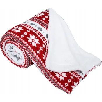 deka Deka KONDELA polyester 150 cm x 200 cm červená