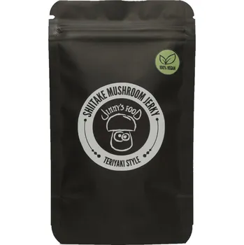 Sušená potravina Houbové jerky Shiitake - Teriyaki - VEGAN - Jimmy´s Food 25g