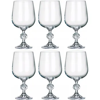 Sklenice Skleničky na červené víno Bohemia Klaudie, bezbarvé, 340ml, 6 ks