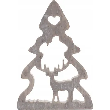 Obraz Vánoční stromek s&nbsp;sobem 20 cm dárek pod stromeček