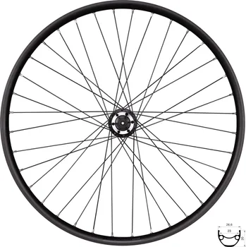 Zapletené kolo FORCE KOLO ZADNÍ XC DISC 559x23 F804337-6D 36D
