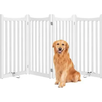 Dětsný nábytek Bezpečnostní zábrana pro psy 593200 white 90,5 x 201,5 cm - B YAHEETECH