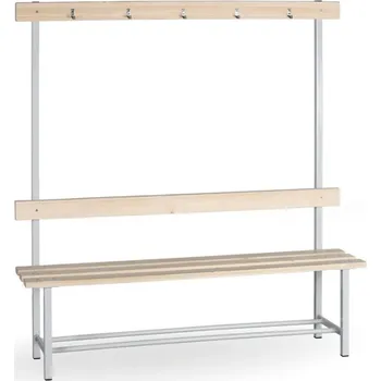 Zahradní lavice Šatní lavička LATIFA, 150 cm, s věšákem a botníkem