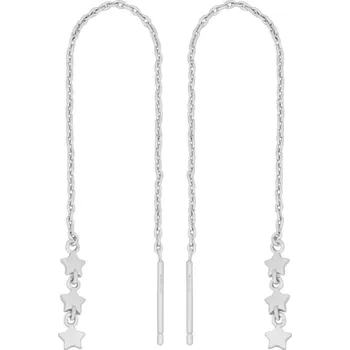 Šperk Stříbrné visací řetízkové náušnice Sydney s hvězdičkami JJJ0241ES