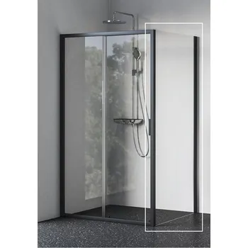 Ravak Blix II Boční stěna 90 cm, Transparent, černá 9BM70300Z1 NBLPS-90