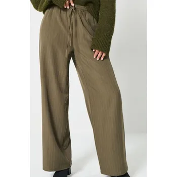 Sinsay - Kalhoty wide leg - tmavě zelená - 687FJ-79P - 687FJ-79P-M