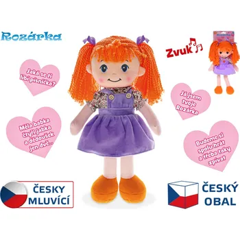 Panenka Mikro trading Panenka Rozárka - 35 cm - česky mluvící - zrzka