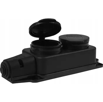 Elektrická zásuvka Průmyslová elektrická gumová lišta rozbočka Adelid, černá