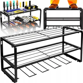 Dílenský regál Kovový skladový regál Kanza 20 x 40 x 19,5 cm, nosnost až 150 kg na polici