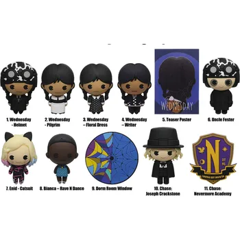 Přívěsek Přívěsky na batohy z Wednesday - Characters (s možností chase!) - Žádný - vícebarevný