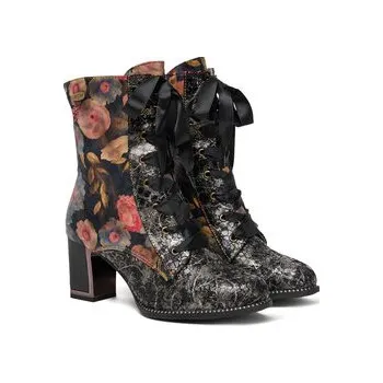 Dámské kozačky Polokozačky Laura Vita Kacio 07 Černá 38