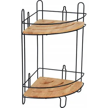 Drátěná police Rohová koupelnová polička Bisk Umbra 08161, 2-patrová