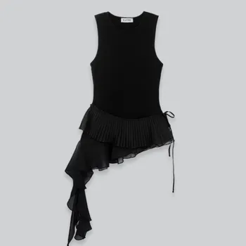 ESTHÉ Top s volánky - Black Velikost: L