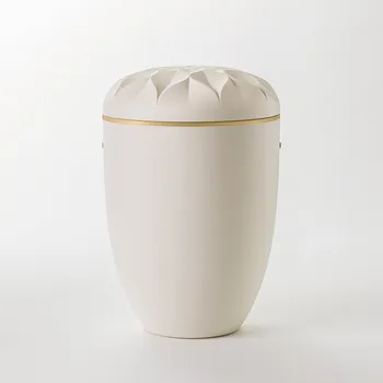 Smuteční dekorace Ekologická urna Jabloňový Květ - Krémově bílá