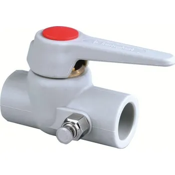 Vodovodní kohout PPR vent.kul.25P nerozeb. s odvodn.pravý páčka