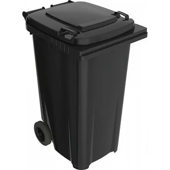 Popelnice Plastová popelnice ČERNÁ, 240 litrů