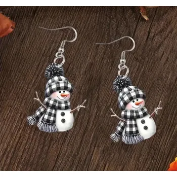 Souprava šperků Tématické zimní náušnice sněhulák (Náušnice )