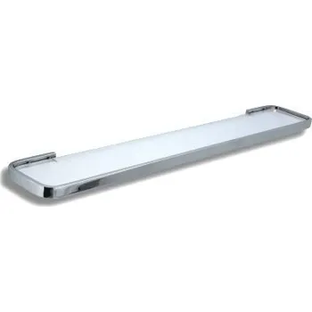 Drátěná police polička zaoblená sklo/chrom 6440.0