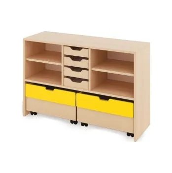 Zahradní úložný box Skříň M + malé kartonové kontejnery a truhly - CLASSICO