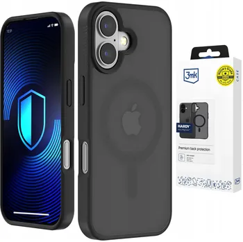 Pouzdro na mobilní telefon Černé Pouzdro s MagSafe 3mk Hardy Hazy Mag Case, kryt na záda pro Apple iPhone 17