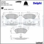 Sada brzdových destiček, kotoučová brzda DELPHI LP1694