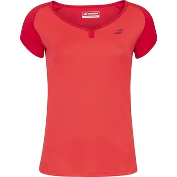 Dívčí tričko BABOLAT PLAY GIRL CAP SLEEVE TOP TOMATO RED dívčí tričko - 6-8 let