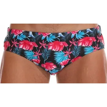 Dámské plavky Sexy Pánské Plavky Květiny Slipy s Push Up Vložkou - XXL