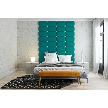 Čalouněný nástěnný panel Classic plus 60/30/5 cm - zelenomodrá