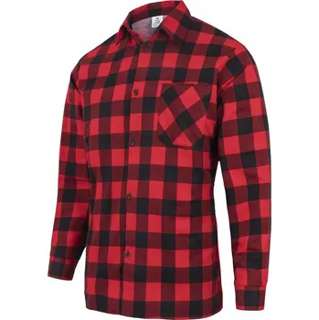 Pánská košile Flanelová košile JHK pánská 100% bavlna vel. M kostkovaná pracovní s dlouhým rukávem