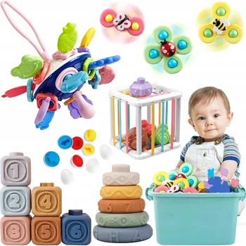 Hračka pro nejmenší Hračky pro miminka: Skládání kostek a kroužků, párování vajíček