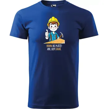 Pánské tričko Sablio Tričko s potiskem Ano, jsem stavař - modré L