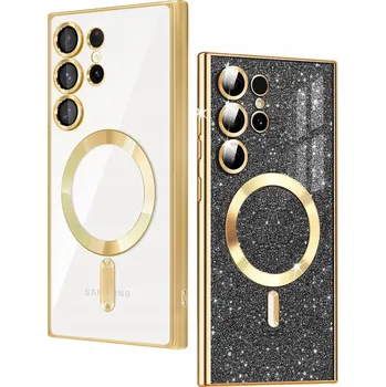 Pouzdro na mobilní telefon Zadní Kryt Bou pro Samsung Galaxy S23 Ultra zlatý