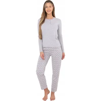 Dámské oblečení Dámské pyžamo dvoudílné s knoflíčky u výstřihu