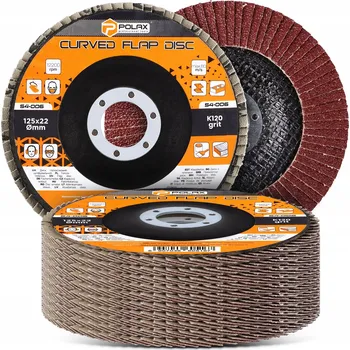 Příslušenství k brusce 10x LAMELOVÝ BRUSNÝ KOTOUČ 125 mm P120 Brusný lamelový kotouč 2T-P