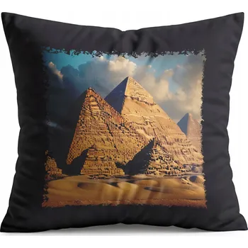 Polštář POLŠTÁŘ ČERNÝ DÁREK – EGYPT PYRAMIDY PAMÁTKY VÝHLEDY KRÁSNÉ