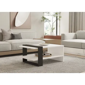 Konferenční stolek Funda konferenční stolek s policí, antracit / bílá