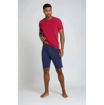 Pyžamo Dune 38879-33X Červená a tmavě modrá - Henderson XXL