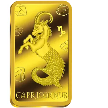 Znamení Kozoroh 2025 pamětní cihlička z ryzího zlata Proof