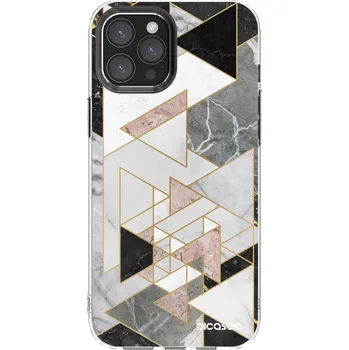 Pouzdro na mobilní telefon Picasee silikonový průhledný obal pro Apple iPhone 12 Pro Max - Light geometry