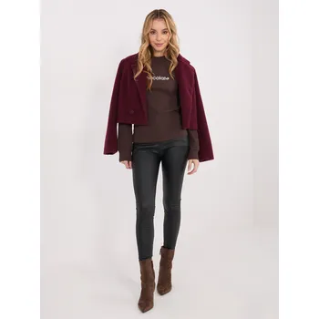 Jednobarevná hnědá halenka RUE PARIS černá | hnědá | tmavě červená 3500001