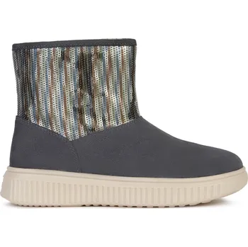 Dívčí kozačky Zimní bota Geox J047ya Discomix dark grey 35