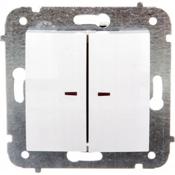 vypínač Dvojitý vypínač Klasik Elektro-Plast Nasielsk bílý 1724-10