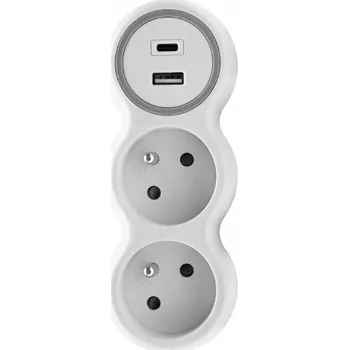 Elektrická zásuvka Elektrická Zásuvka , USB rozbočka Plast-Rol šedý