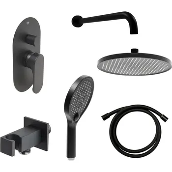 Sprchový set SAT Sprchový systém SAT Fusion včetně podomítkového tělesa černá matná SATBSFU215CPCSET1 SATBSFU215CPCSET1